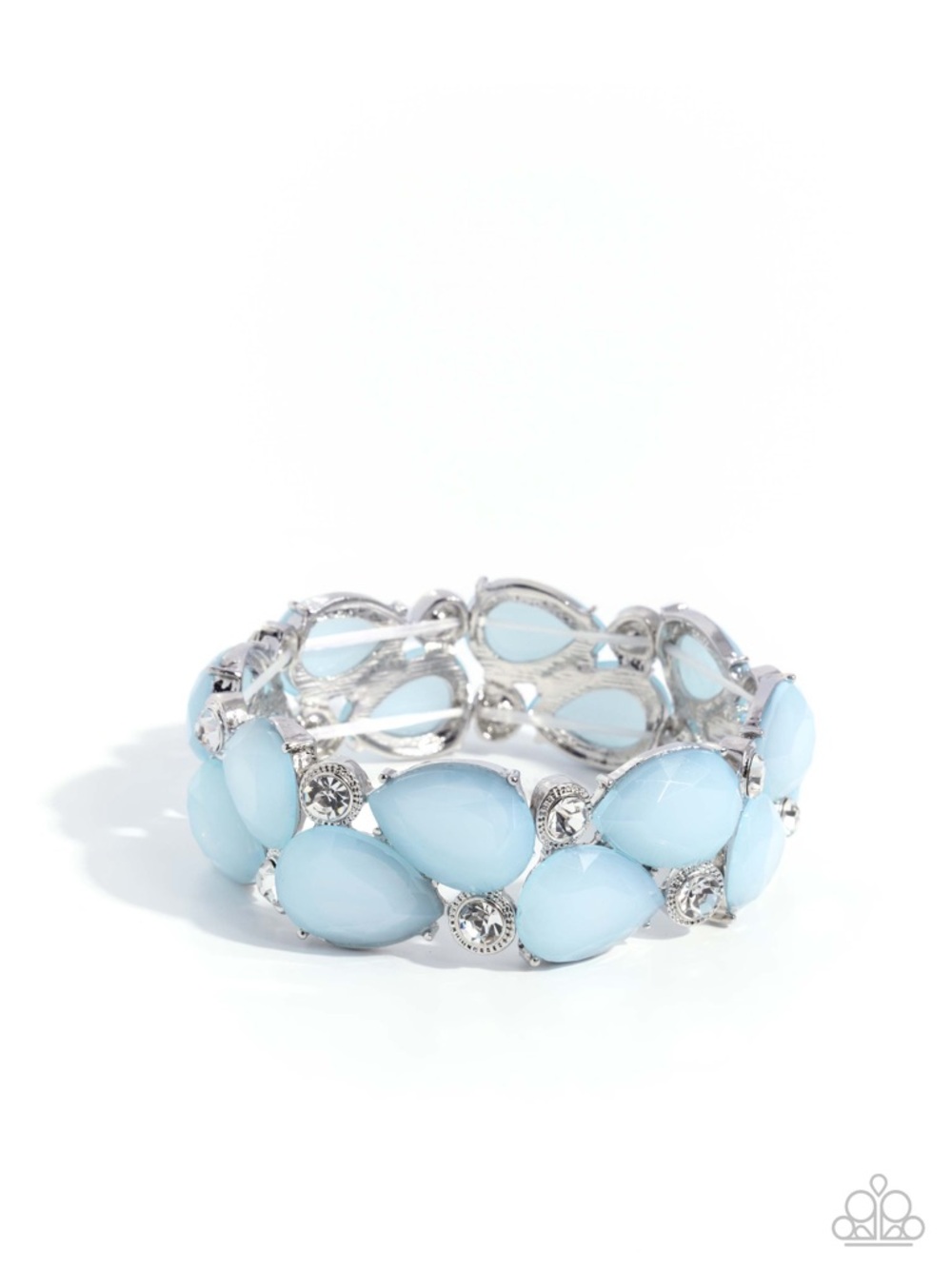 B-22 Blue Marquise Stone Stretch Bracelet
